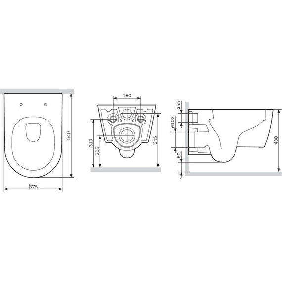Унитаз подвесной Am.Pm Func FlashClean C8F1701SC с сиденьем микролифт - фото 11