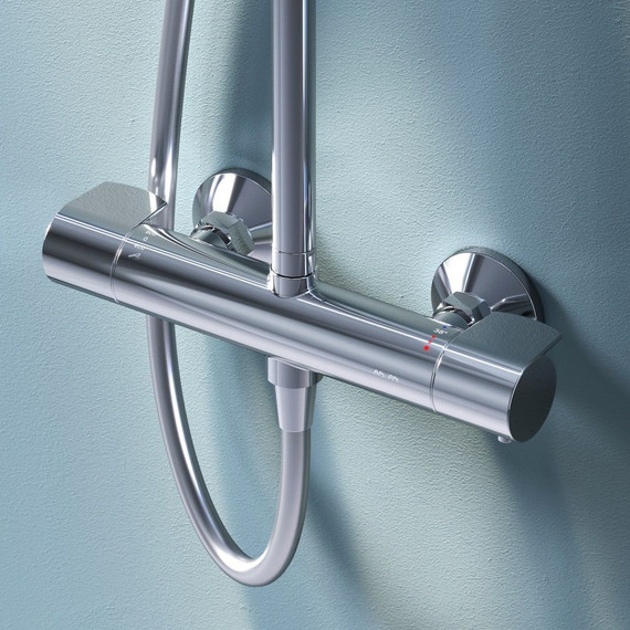 Душевая стойка с термостатом Am.Pm X-Joy F0785A400, Цвет производителя: хром - фото 11