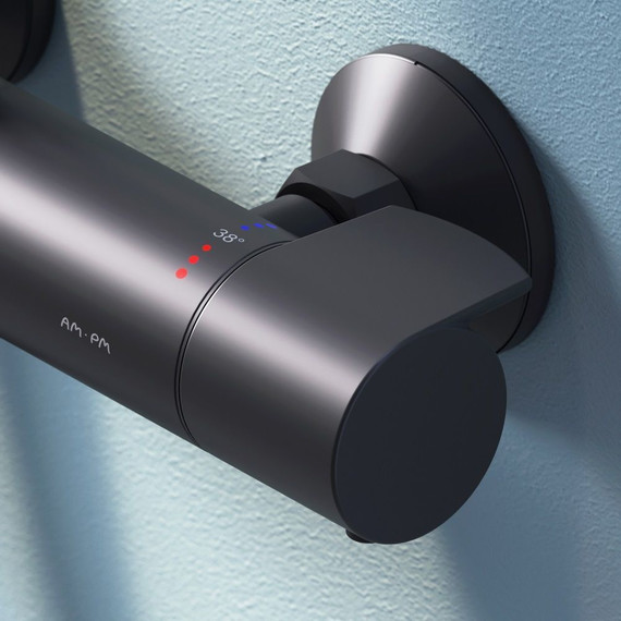 Душевая стойка с термостатом Am.Pm X-Joy F0785A422, черный, Цвет производителя: чёрный - фото, картинка 8 Душевая стойка с термостатом Am.Pm X-Joy F0785A422, черный, Цвет производителя: чёрный - фото 8