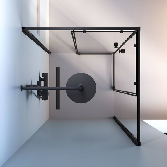 Душевое ограждение Am.Pm X-Joy 90x90 см W94G-403-9090-BТ, черный/прозрачное - фото 4