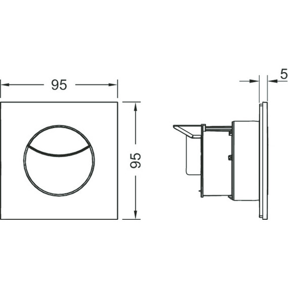 Кнопка смыва TECEflushpoint 9240980, хром матовый - фото 2