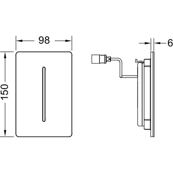 Кнопка смыва с инфракрасным датчиком TECEFilo-Solid (питание от сети 230 В) 9242032, белый глянцевый - фото 2