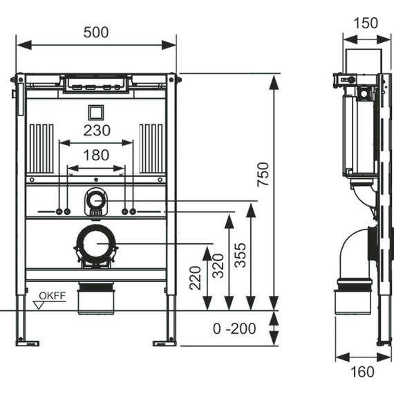 Инсталляция для подвесного унитаза TECEprofil (h = 750 мм) 9300291 - фото, картинка 3 Инсталляция для подвесного унитаза TECEprofil (h = 750 мм) 9300291 - фото 3