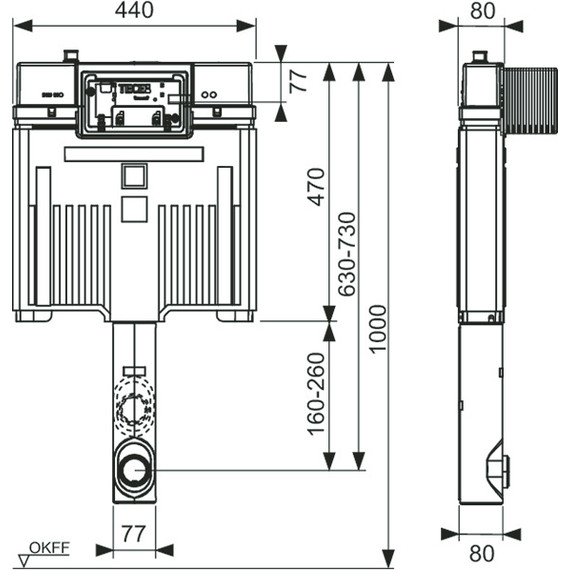 Смывной бачок скрытого монтажа TECEbox Octa 2 9370500 - фото, картинка 2 Смывной бачок скрытого монтажа TECEbox Octa 2 9370500 - фото 2