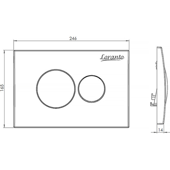 Кнопка смыва Loranto 7310, белый глянцевый - фото 3