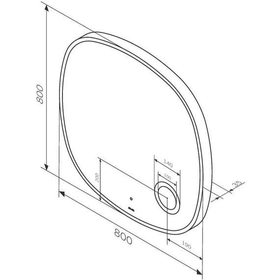Зеркало Am.Pm Func 80 см M8FMOX0803SA - фото 6