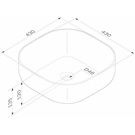 Раковина-чаша Am.Pm Func 43 см M8FWCC30430WG - фото 5