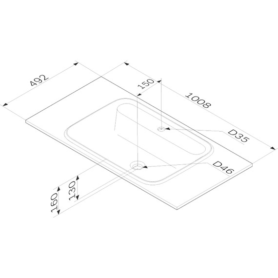 Тумба подвесная с раковиной Am.Pm Func 100 см M8FFUX1001OF, дуб крафт, Цвет фасада: тёмное дерево - фото 13
