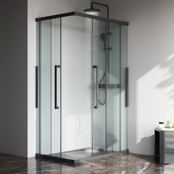 Душевое ограждение Am.Pm Func 120x80 см W84G-403-12080-BТ, черный/прозрачное - фото 2