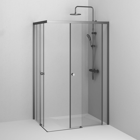 Душевое ограждение Am.Pm X-Joy 120x90 см W94G-403-12090-BТ, черный/прозрачное - фото 6