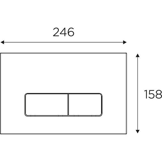 Кнопка смыва Idrospania Andrea 30350, белый глянцевый - фото 3