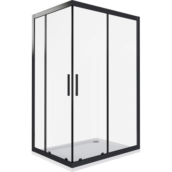 Душевое ограждение Bas Cofe CR-120-80-C-B 120x80 см, чёрный/прозрачное - фото 
