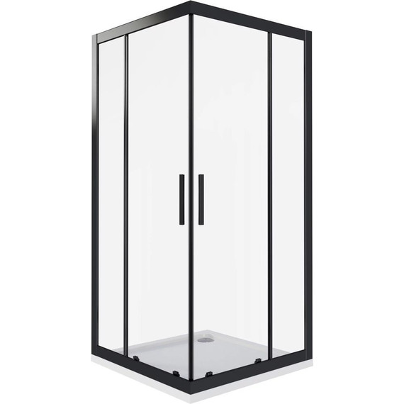 Душевое ограждение Bas Cofe CR-80-C-B 80x80 см, чёрный/прозрачное - фото 