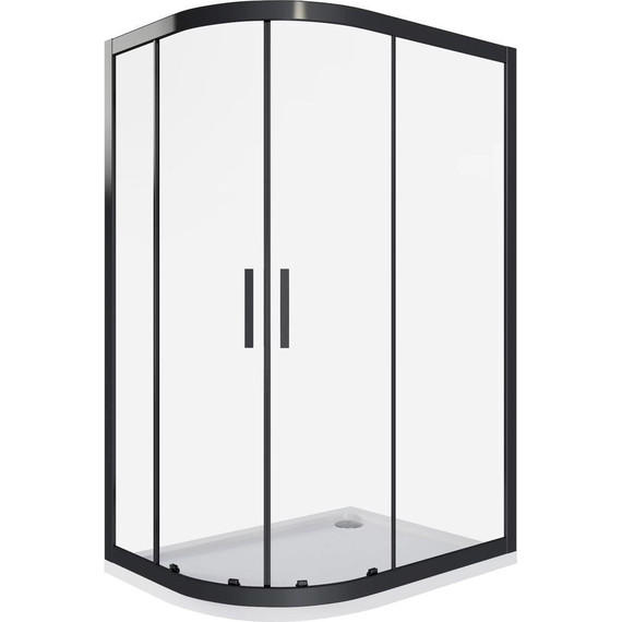 Душевое ограждение Bas Cofe R-120-C-B 120x80 см, чёрный/прозрачное - фото 