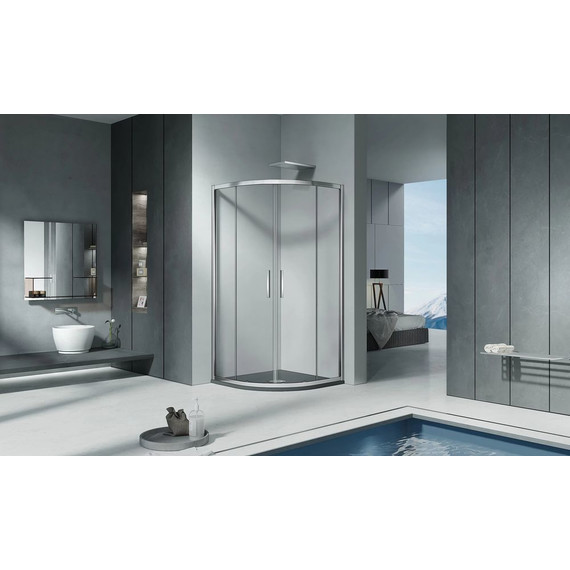Душевое ограждение Bas Cofe R-80-C-CH 80x80 см, хром/прозрачное - фото 2
