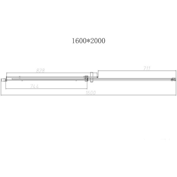 Душевая дверь Vincea Dice 160 см VDS-4D160CLB (стекло 8 мм), черный/прозрачное - фото 4