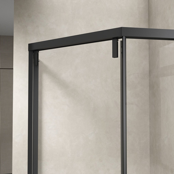 Душевое ограждение Vincea Show 100x100 см VSP1-4SH100CLB (стекло 8 мм), черный/прозрачное - фото 2