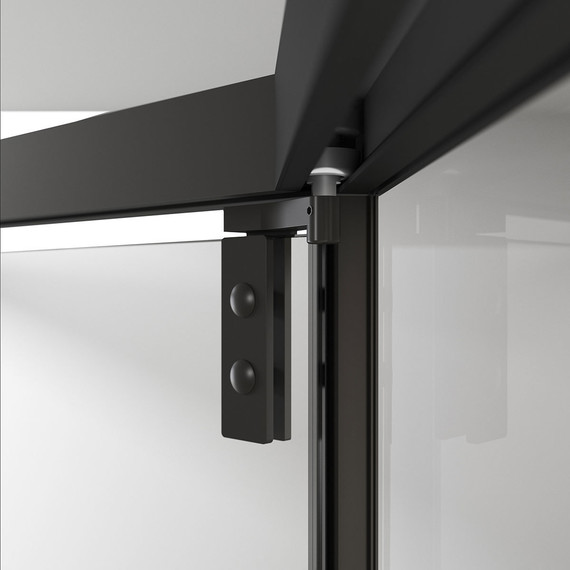 Душевое ограждение Vincea Show 100x100 см VSP1-4SH100CLB (стекло 8 мм), черный/прозрачное - фото 3