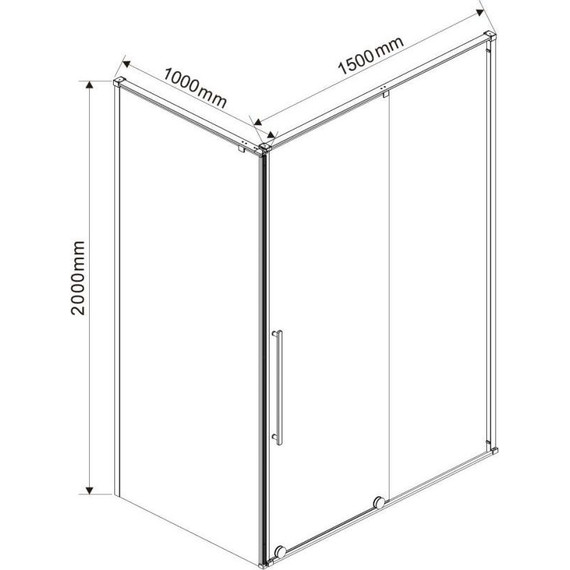 Душевое ограждение Vincea Arno 150x100 см VSR-1A1015CL (стекло 8 мм), хром/прозрачное - фото 7