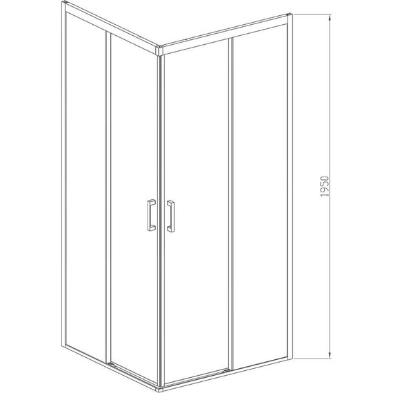 Душевое ограждение Vincea Soft 90x90 см VSS-3SO900CLB, черный/прозрачное - фото 2