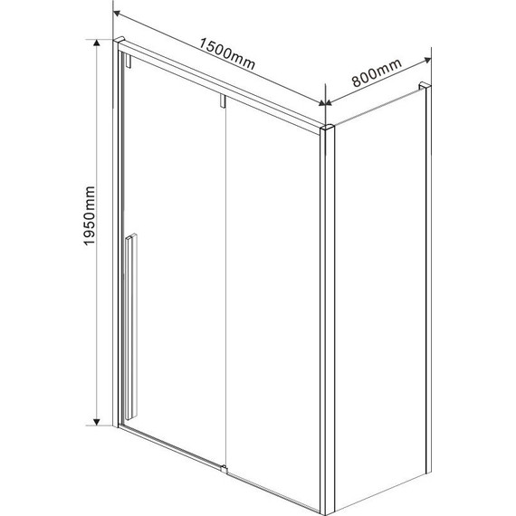 Душевое ограждение Vincea Lugano 150x80 см VSR-1L8015CLB-1 (стекло 8 мм), черный/прозрачное - фото 2