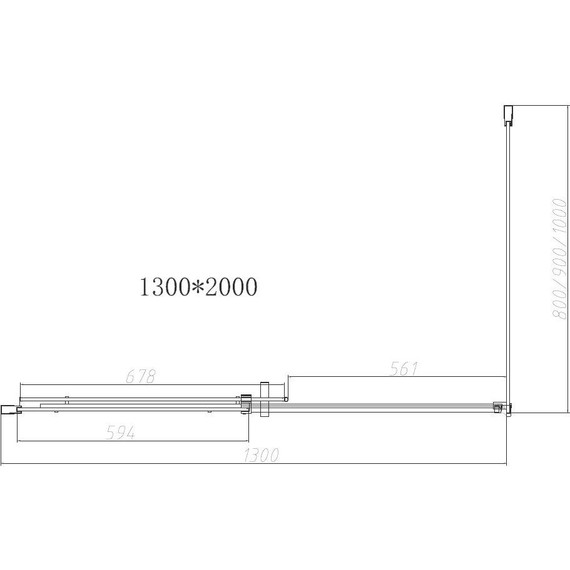 Душевое ограждение Vincea Dice 130x90 см VSR-4D9013CLB (стекло 8 мм), черный/прозрачное - фото 4