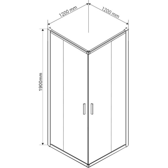 Душевое ограждение Vincea Garda 120x120 см VSS-1G1212CH, хром/шиншилла - фото 4