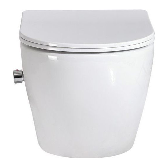 Унитаз-биде подвесной безободковый BelBagno Uno BB3105CHR-BS/SC с крышкой микролифт - фото 3