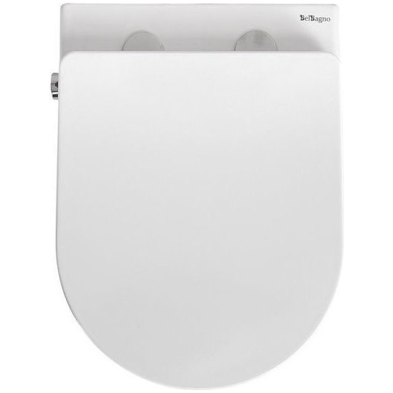 Унитаз-биде подвесной безободковый BelBagno Uno BB3105CHR-BS/SC с крышкой микролифт - фото 4