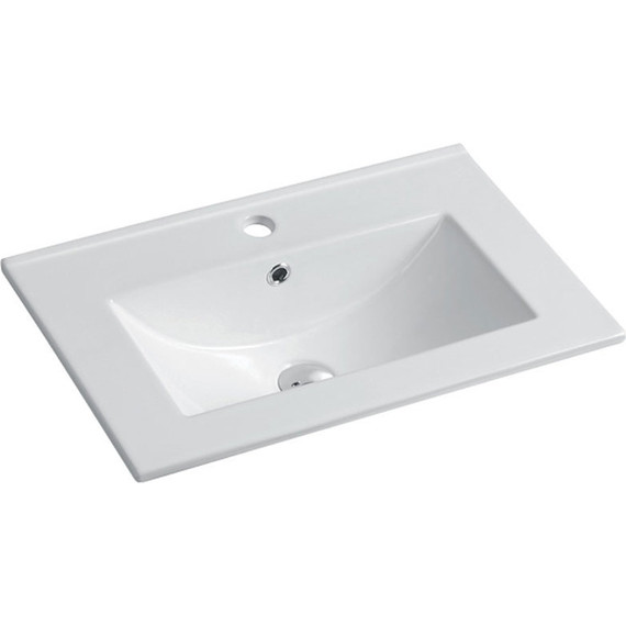 Тумба подвесная с раковиной Vincea Mia Slim 60 см VMC-2MC600S1RW, темное дерево - фото 3