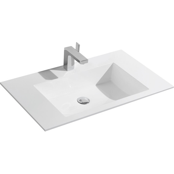 Тумба подвесная с раковиной-столешницей Vincea Chiara 2D 80 см VMC-2C2800NO (раковина VCB-13800W), натуральный дуб - фото 4