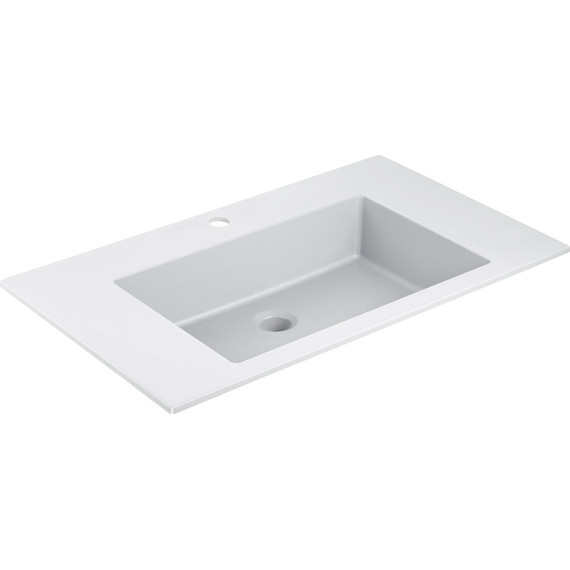 Тумба подвесная с раковиной-столешницей Vincea Chiara 2D 80 см VMC-2C2800NO (раковина VCB-13800W), натуральный дуб - фото 5