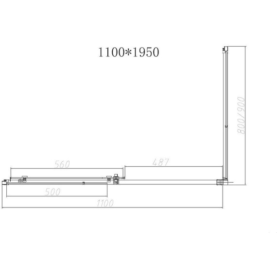 Душевое ограждение Vincea Slim-N 110х80 см VSR-4SN8011CL, хром/прозрачное - фото 5