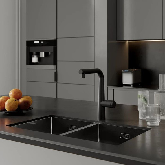 Смеситель для кухни Iddis Pure PURBLPFi05, черный матовый - фото 2