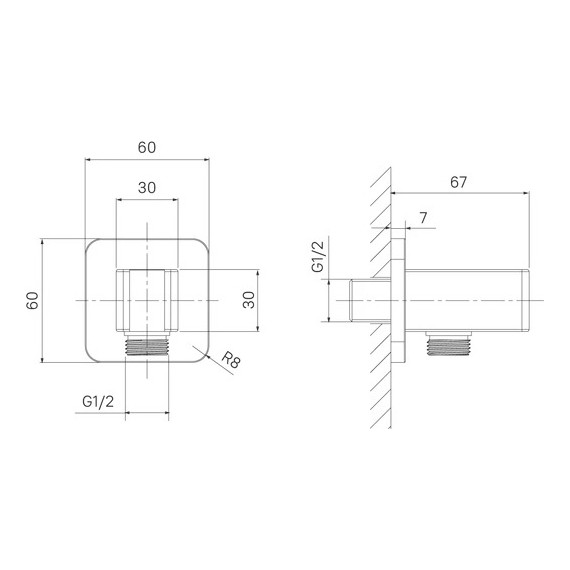 Шланговое подсоединение с держателем Iddis Slide SLI60BBi62, черный матовый - фото 3