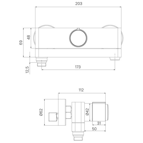 Смеситель для ванны Iddis Slide SLIBLBTi02WA, черный матовый - фото 4