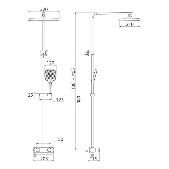Душевая стойка Iddis Slide SLIBLBTi06, черный матовый - фото 8