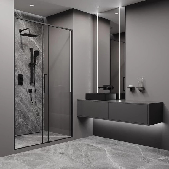 Смеситель для ванны Iddis Slide SLIBLBTi67, черный матовый - фото 2