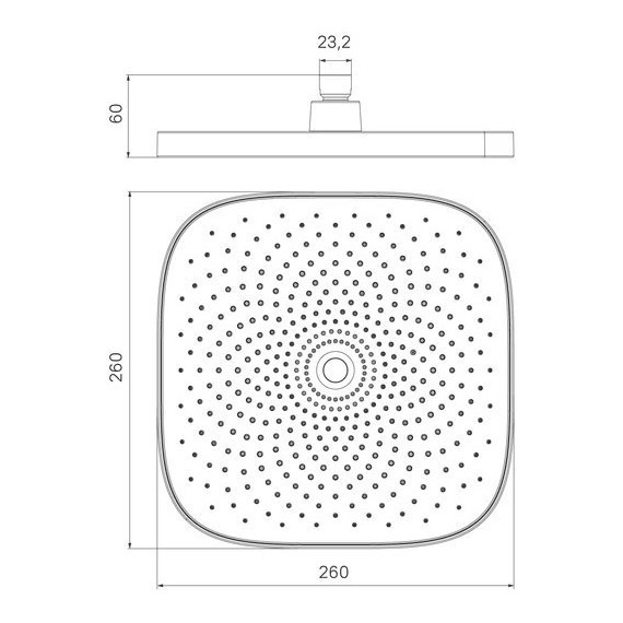 Верхний душ Iddis SpaHome 260x260 мм SPA26BSi64, черный матовый - фото 7