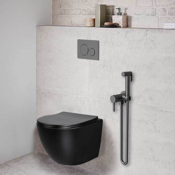 Набор для гигиенического душа Vincea VHFW-101GM, вороненая сталь - фото, картинка 2 Набор для гигиенического душа Vincea VHFW-101GM, вороненая сталь - фото 2