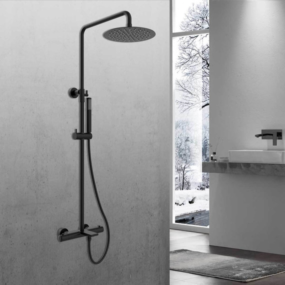 Душевая стойка с термостатом Vincea Vogue VSFS-1V1TMB, черный - фото 2