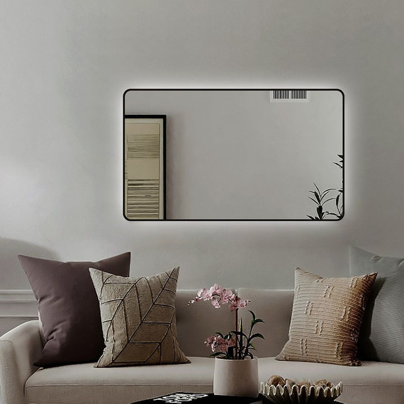 Зеркало Art&Max Siena S 60 см AM-SieS-1200-800-DS-F, чёрный - фото 3