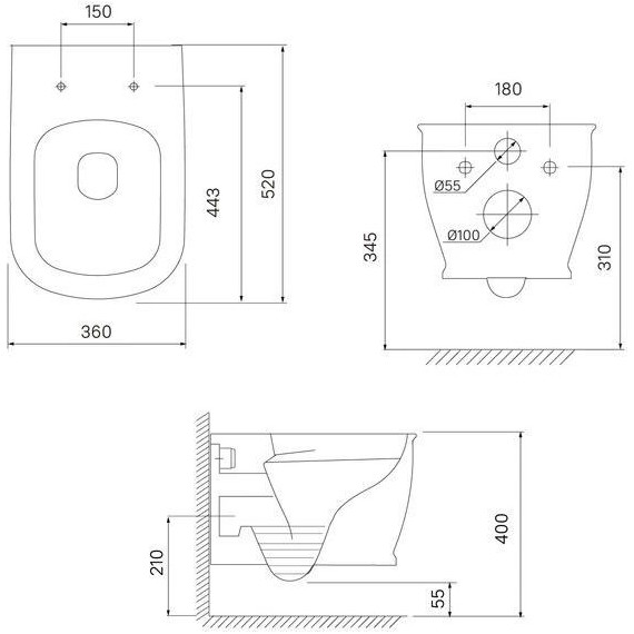 Унитаз подвесной безободковый Iddis Oxford OXFRDSEi25 с крышкой микролифт - фото, картинка 6 Унитаз подвесной безободковый Iddis Oxford OXFRDSEi25 с крышкой микролифт - фото 6
