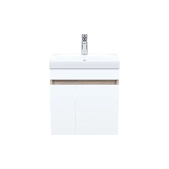 Тумба подвесная с раковиной Iddis Zodiac 50 см ZOD5AD0i95K, ясень-шимо/белый матовый - фото 2