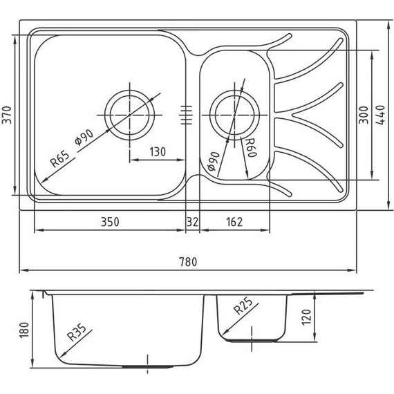 Кухонная мойка Iddis Arro ARR78S1i77, сатин - фото 4