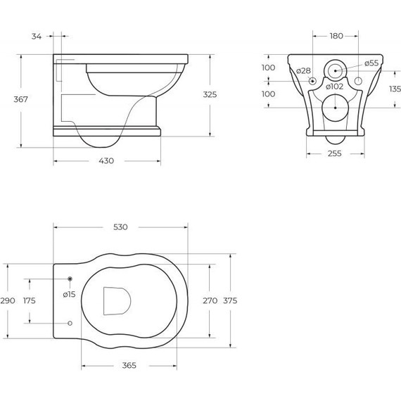 Унитаз подвесной BelBagno Boheme BB115CH - фото, картинка 9 Унитаз подвесной BelBagno Boheme BB115CH - фото 9