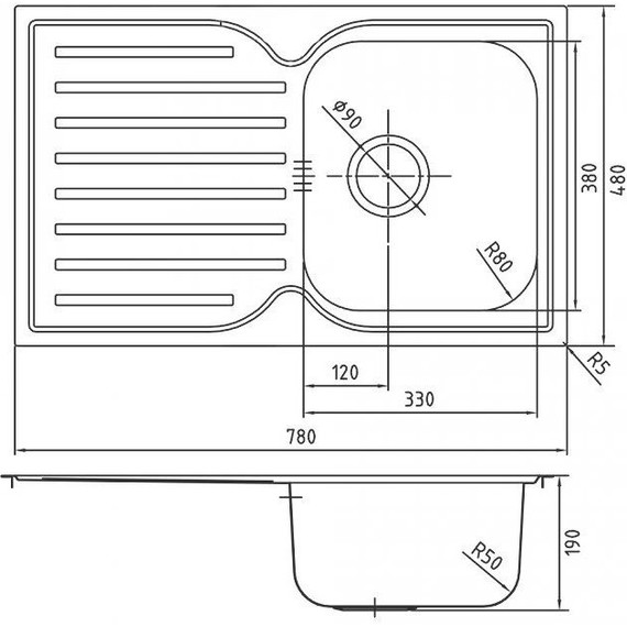 Кухонная мойка Iddis Strit STR78SDi77, сатин - фото, картинка 4 Кухонная мойка Iddis Strit STR78SDi77, сатин - фото 4