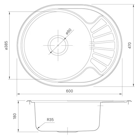 Кухонная мойка Iddis Suno SUN60PDi77, сталь - фото, картинка 4 Кухонная мойка Iddis Suno SUN60PDi77, сталь - фото 4