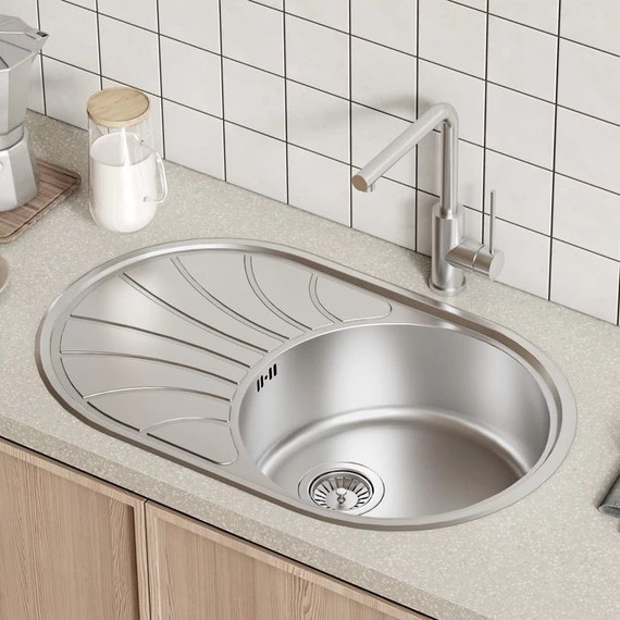 Кухонная мойка Iddis Suno SUN77SDi77, сатин - фото, картинка 2 Кухонная мойка Iddis Suno SUN77SDi77, сатин - фото 2