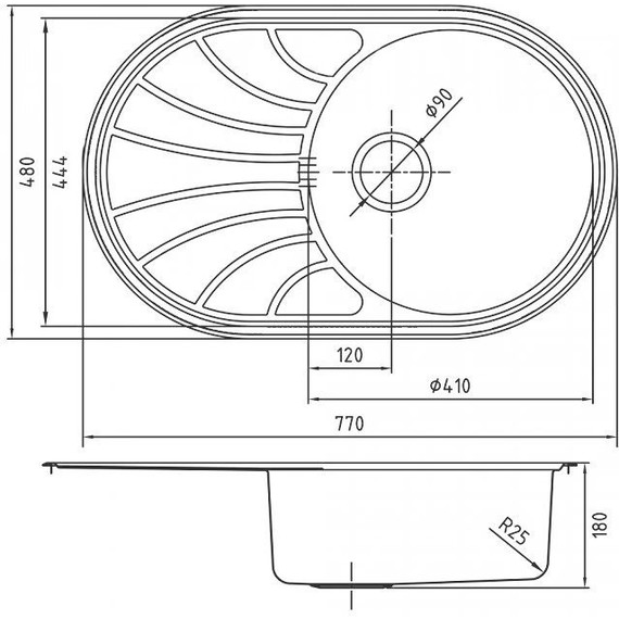 Кухонная мойка Iddis Suno SUN77SDi77, сатин - фото, картинка 4 Кухонная мойка Iddis Suno SUN77SDi77, сатин - фото 4